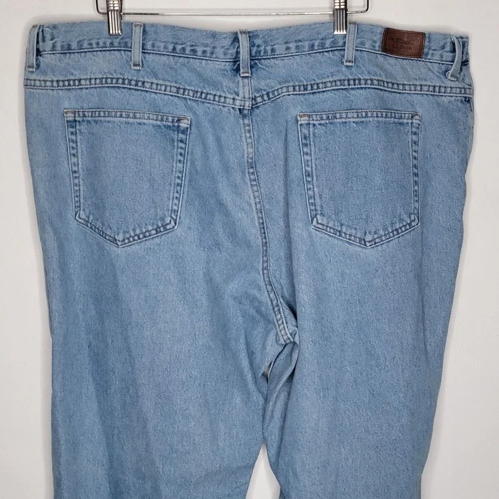 L.L.‎ Bean 46 x 29 Light Wash Blue Men's Straight Leg Denim Jeans